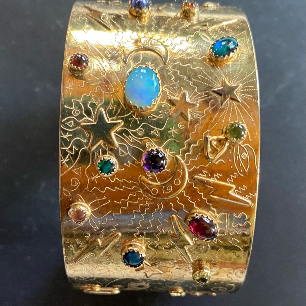 Gorgeous gold bracelet by Ann Allen in 24K on Sterling Silver